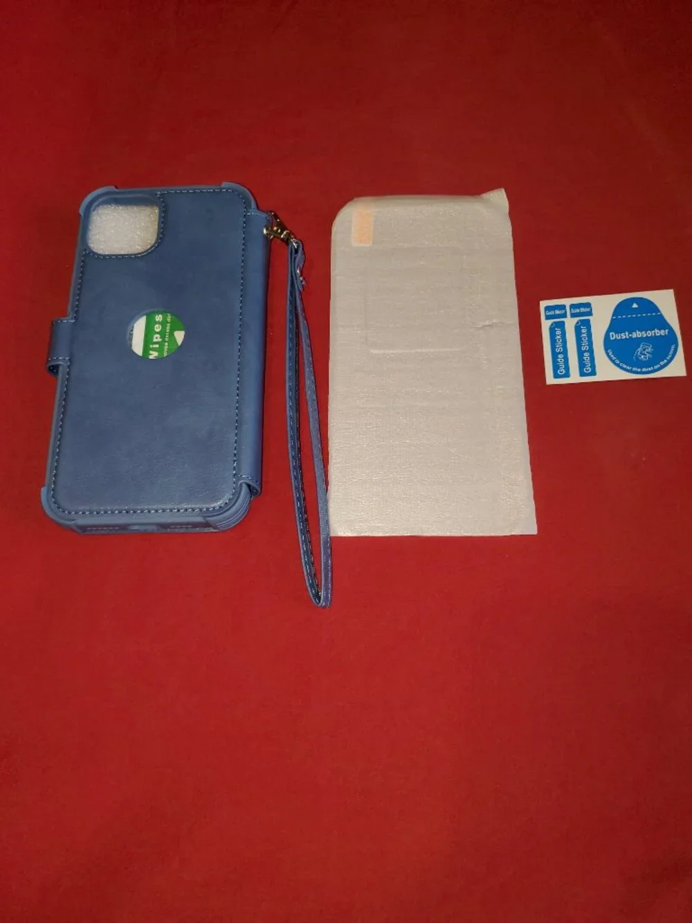 NEW IPHONE 14 PROMAX BLUE VANAVAGY LEATHER WALLET CELLPHONE CELL PHONE CASE